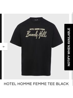 Homme Femme Beverly Hills Black T-Shirt